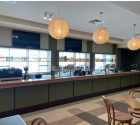 Bar Angle View – Angled view of bar showing detailed panel finishes.
