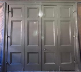 Freshly painted panelled doors with heritage gloss finish in Dulwich Hill home
