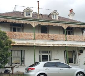 Exterior of a residential property in Dulwich Hill before painting and restoration, showing weathered surfaces and aged finishes.