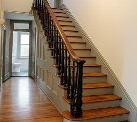 Stairwell fully restored and freshly painted in Dulwich Hill heritage home