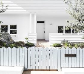 Freshly painted fence at a Sydney residence.
