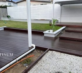 Deck fully stained with rich timber tones in North Sydney.