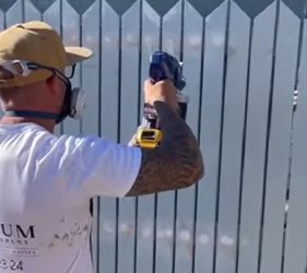 Fence spray painted in Coogee with even professional coverage.