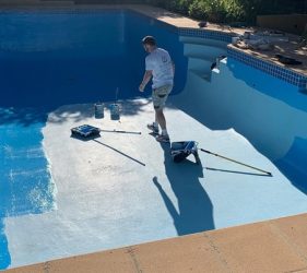 Swimming pool epoxy coating Sydney – professional pool repaint with high-performance epoxy finish